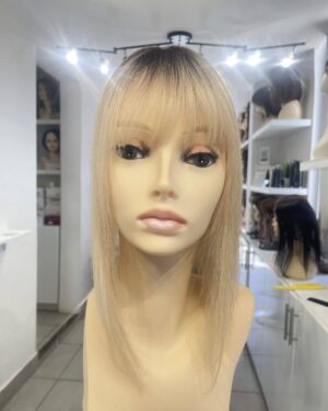 Topper con fleco cabello humano 14'' color 22F16S8